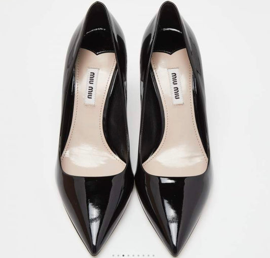 Miu Miu- Black Patent Leather Pumps