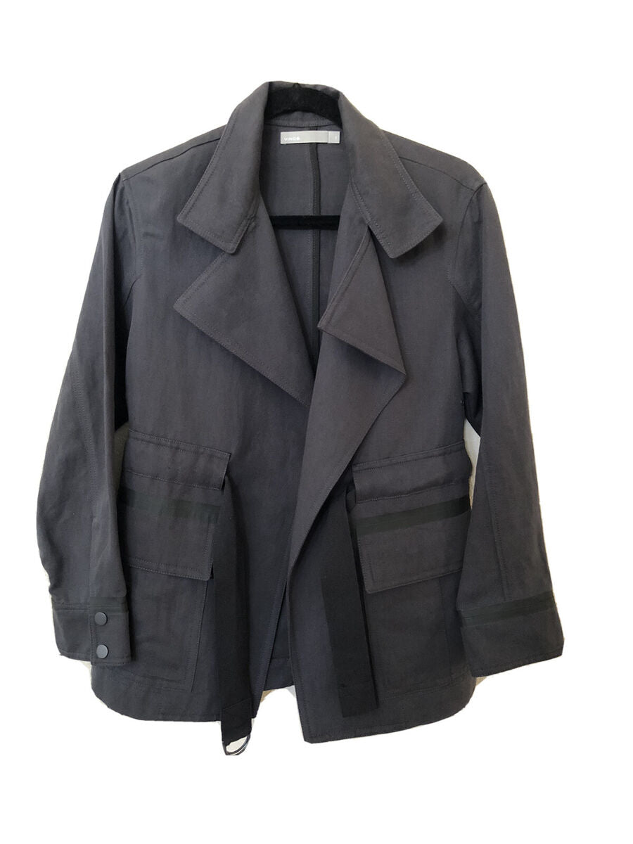VINCE. charocal blazer with belt