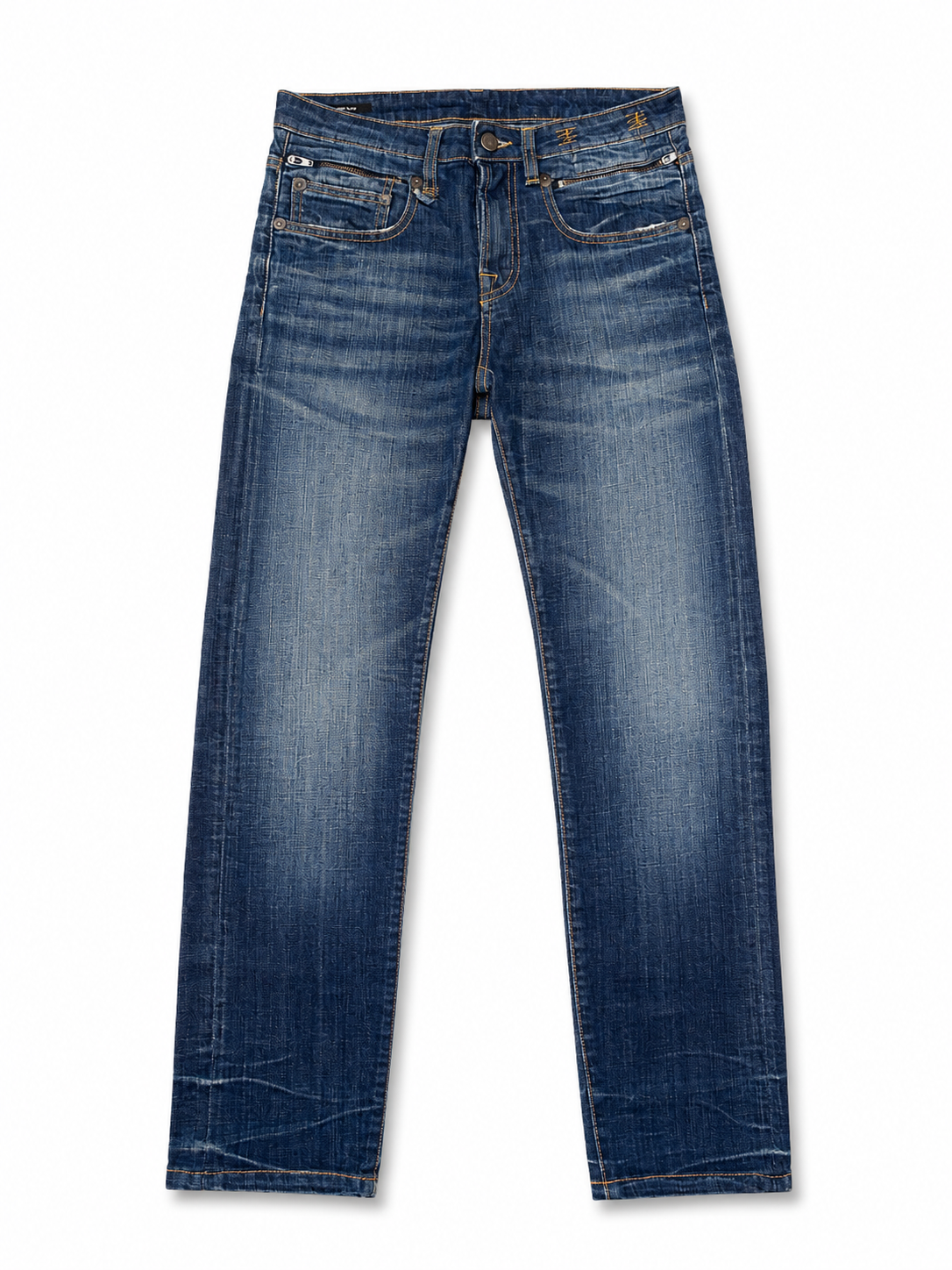 R13 Biker Boy Jeans in shade Howell Indigo