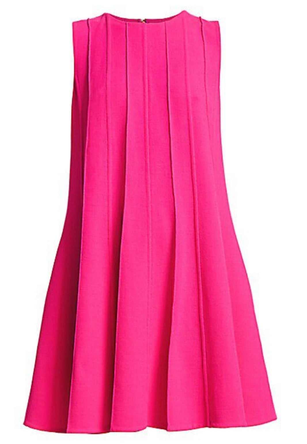 Oscar de la Renta - Hot Pink Pleated Dress