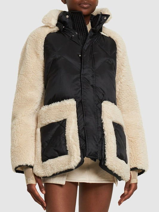 Sacai Shearling Quilted Jacket + Vest