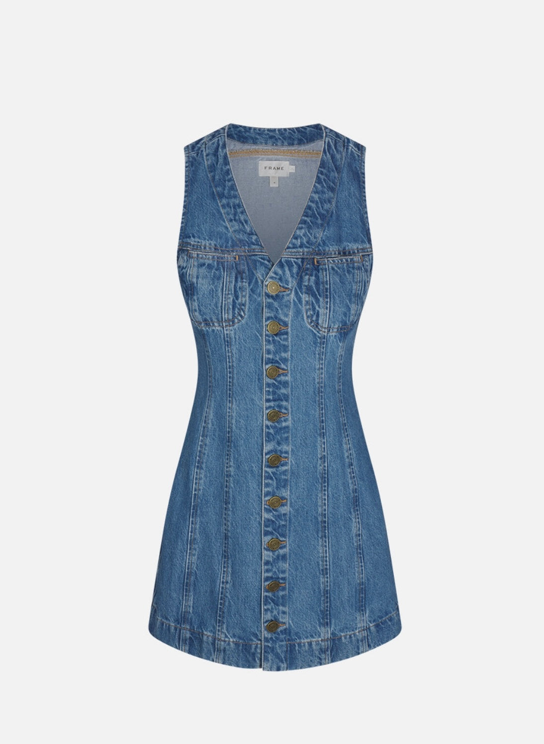 FRAME - Sleeveless Trucker Pocket Dress
in Delaware