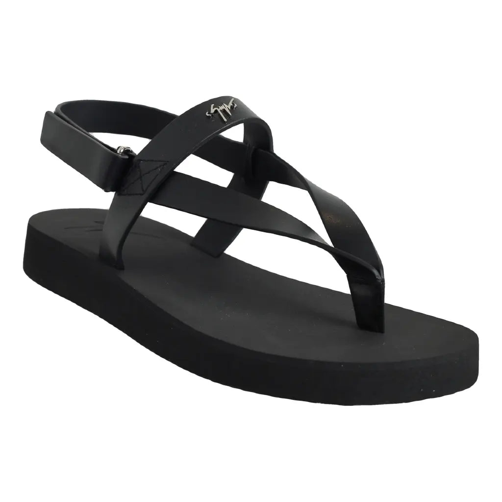 GUISEPPE ZANOTTI black flip flot hydra sandals