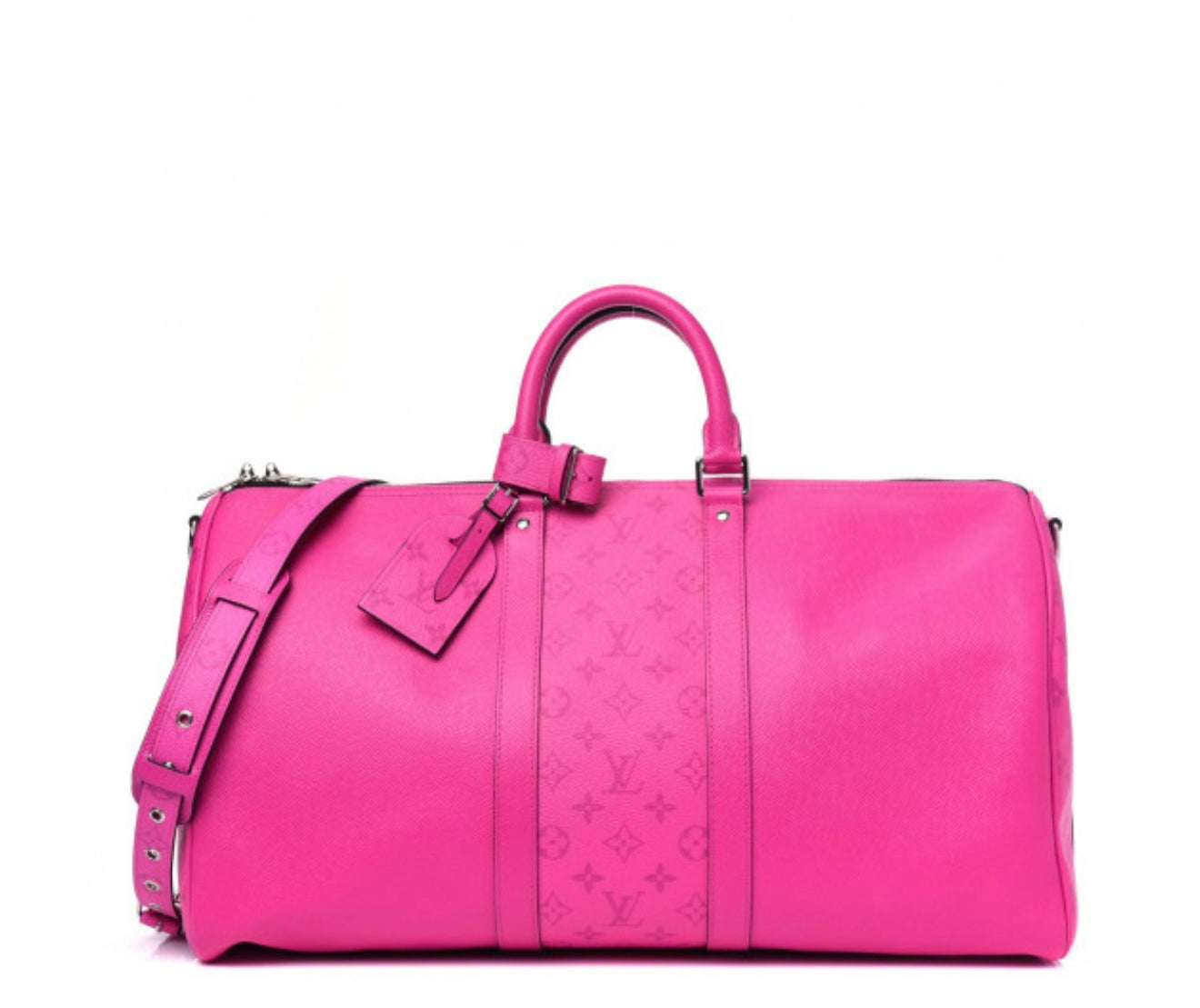 LOUIS VUITTON 
Taigarama Keepall Bandouliere 50 Fuchsia