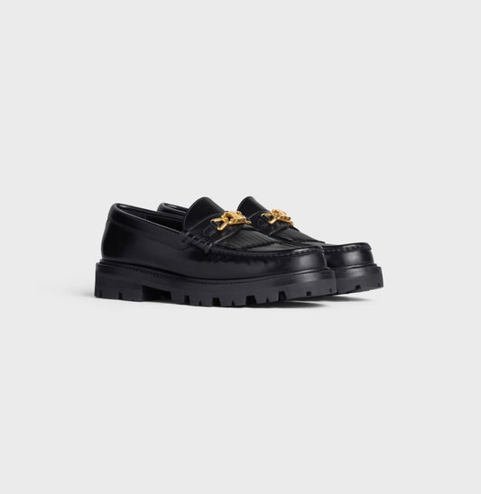 CELINE - MARGARET LOAFER WITH TRIOMPHE CHAIN IN POLISHED BULL
BLACK