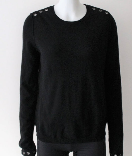 ZADIG & VOLTAIRE black sweater with shoulder details