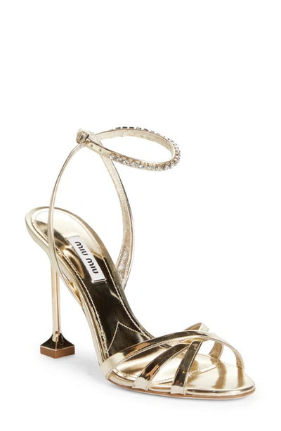 MIU MIU jewel ankle strap sandal