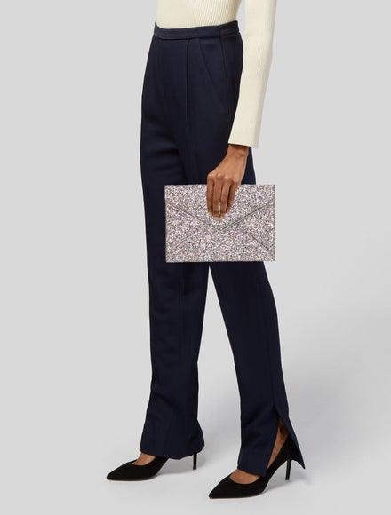 REBECCA MINKOFF multi colour sparkle glitter clutch