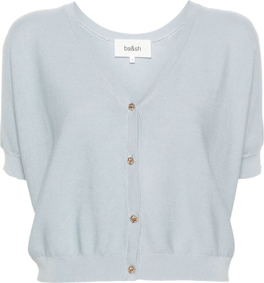 BA&SH pale blue knit cardigan