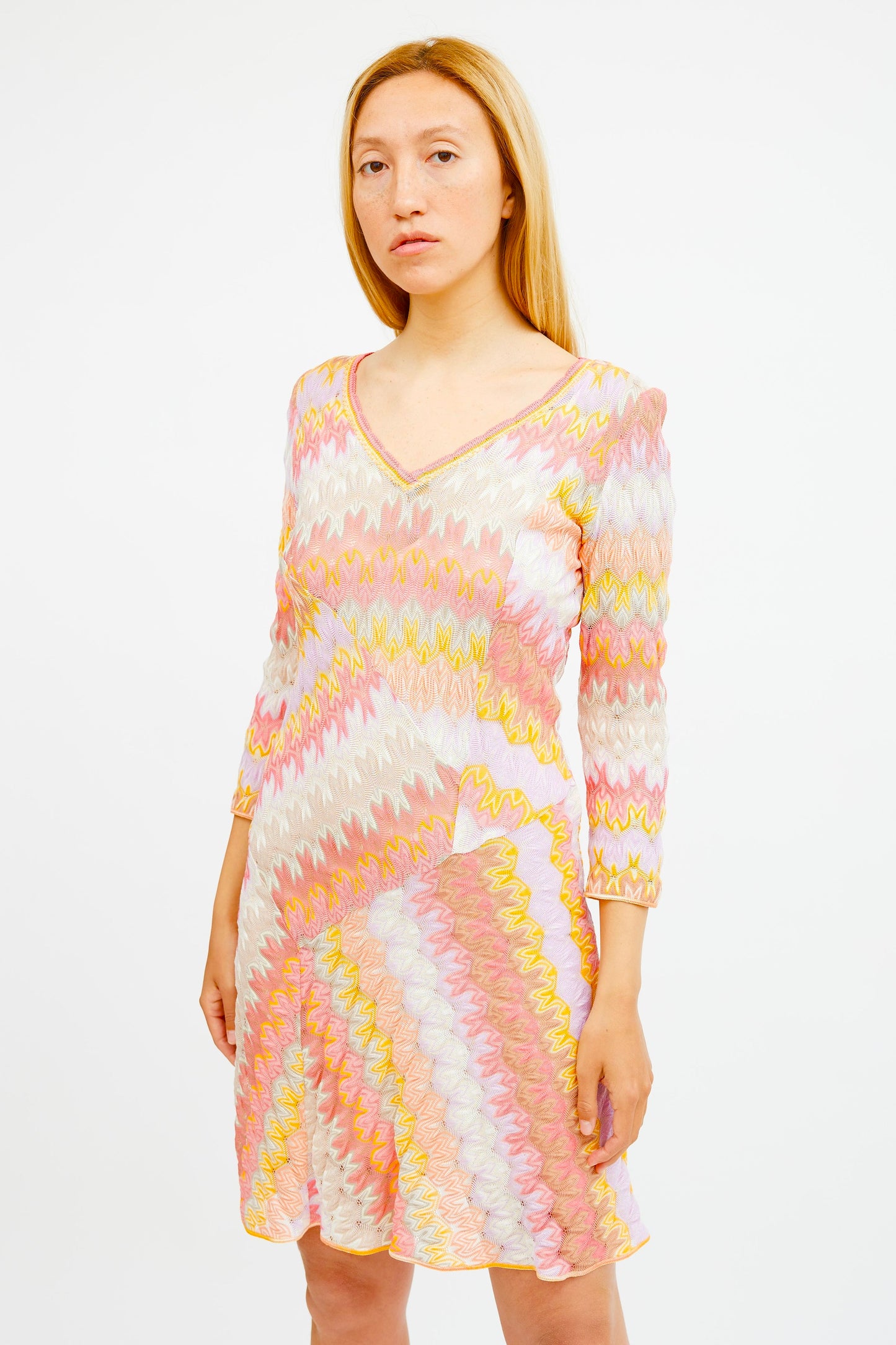 Missoni Pink Orange Dress with Slip