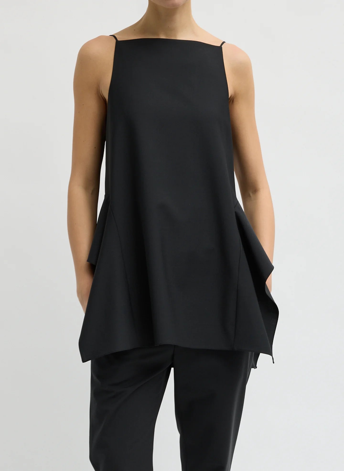TIBI NWT black high neck flowy top