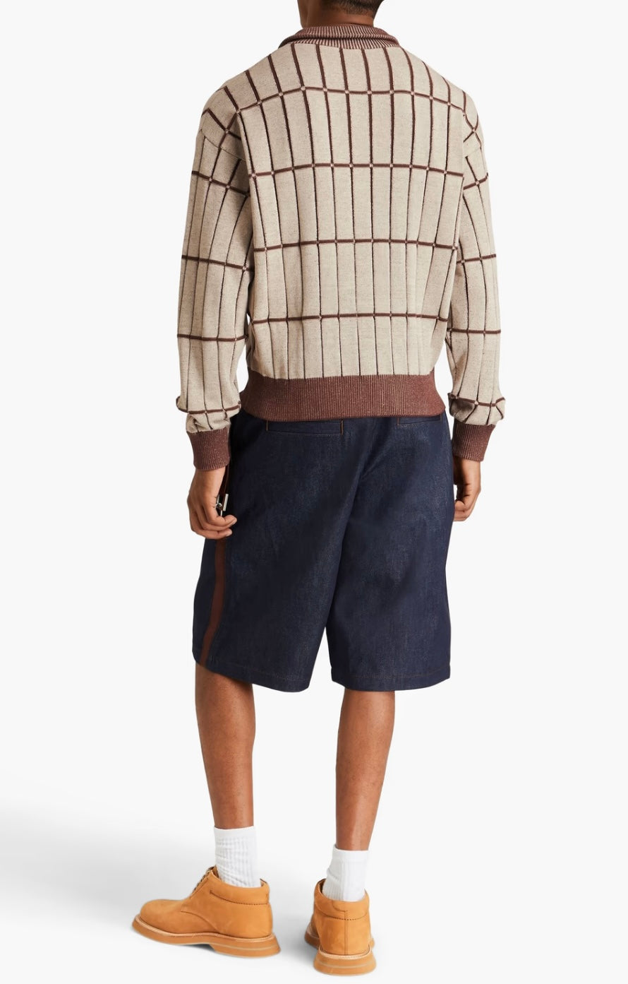 JACQUEMUS
Malha jacquard-knit half-zip sweater