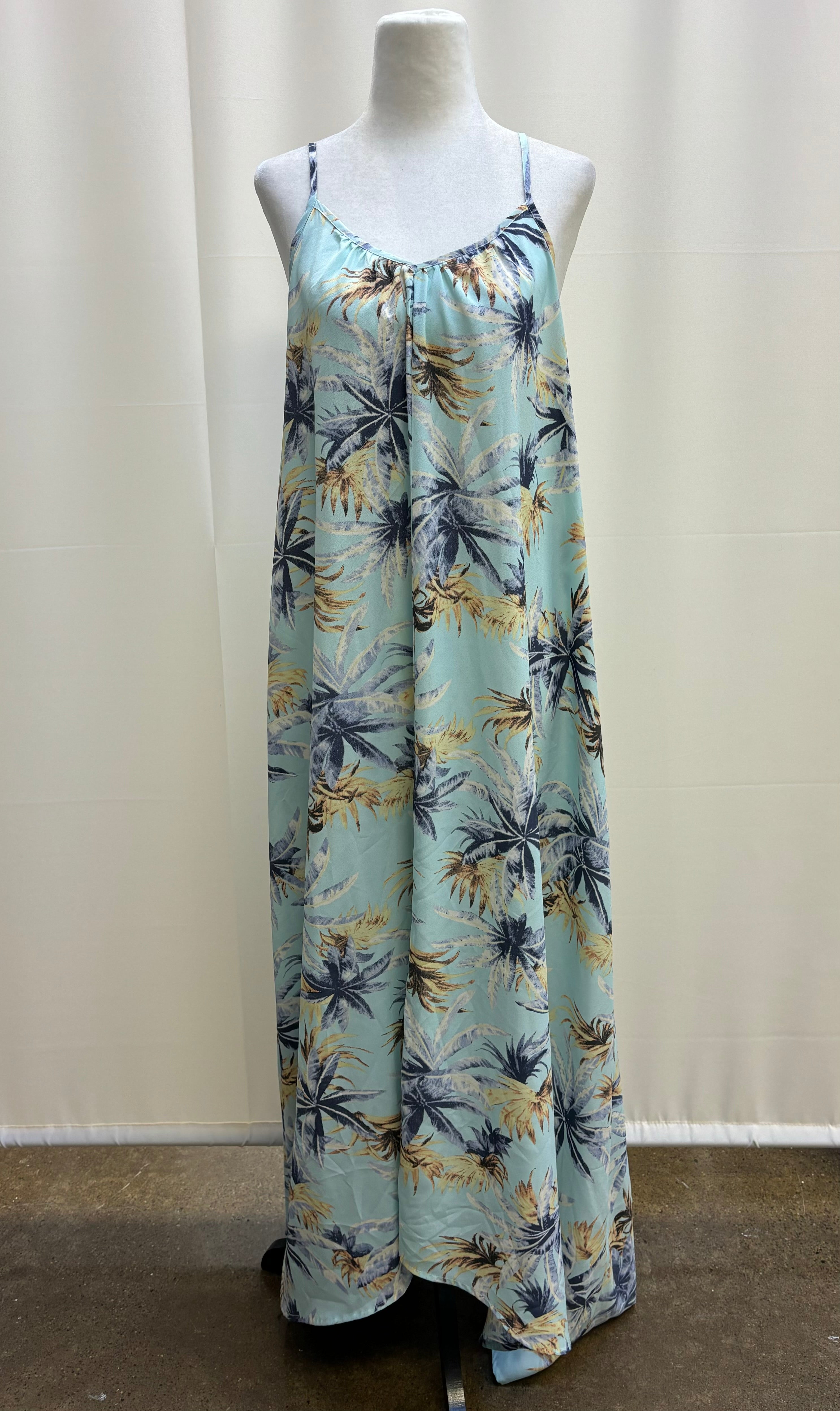 Pink Stitch Palm Tree Dress