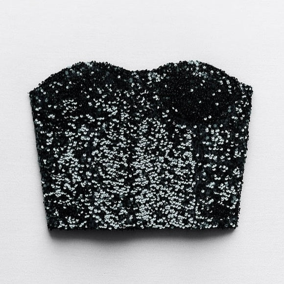 Zara Sequin Stretch Bustier