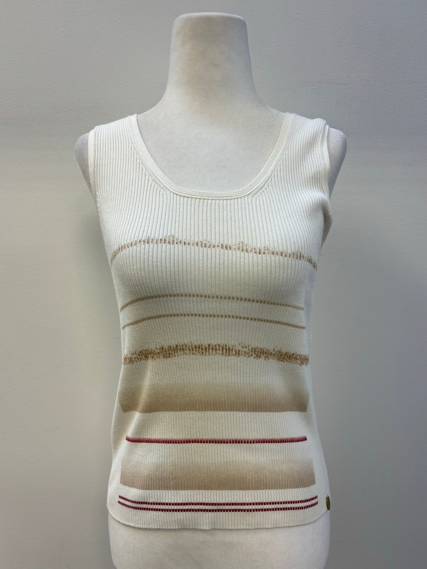 Chanel Ribbed Cotton Tank Top