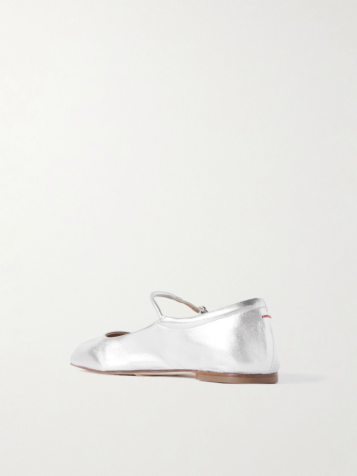 AEYDE-  Silver Mary Jane Flats