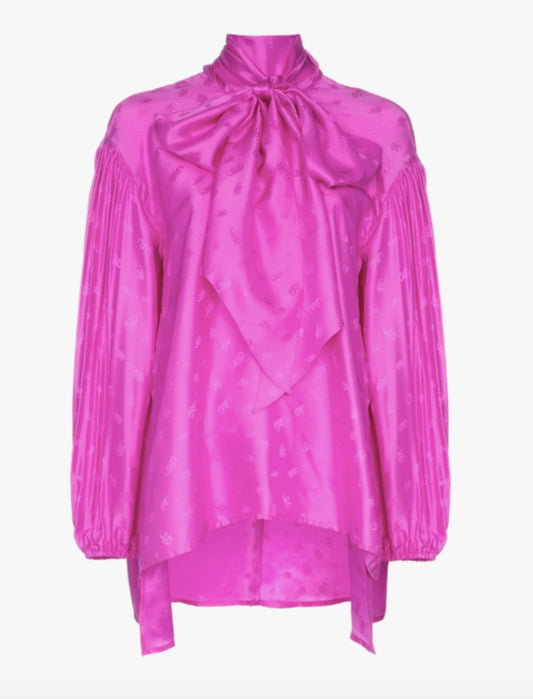 Chloé
Logo Pussybow Silk Blouse