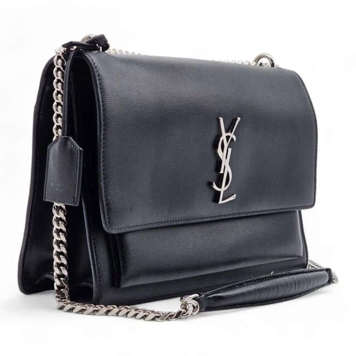 SAINT LAURENT sunset purse in smooth leather