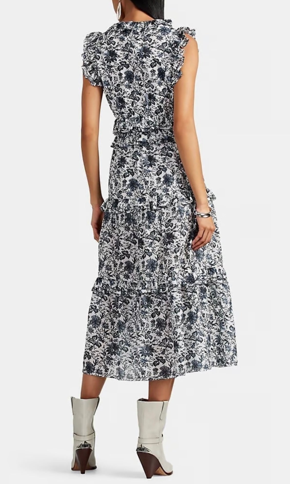 ROBERT RODRIGUEZ
Carmen Ruffle Floral Cotton-Silk Dress