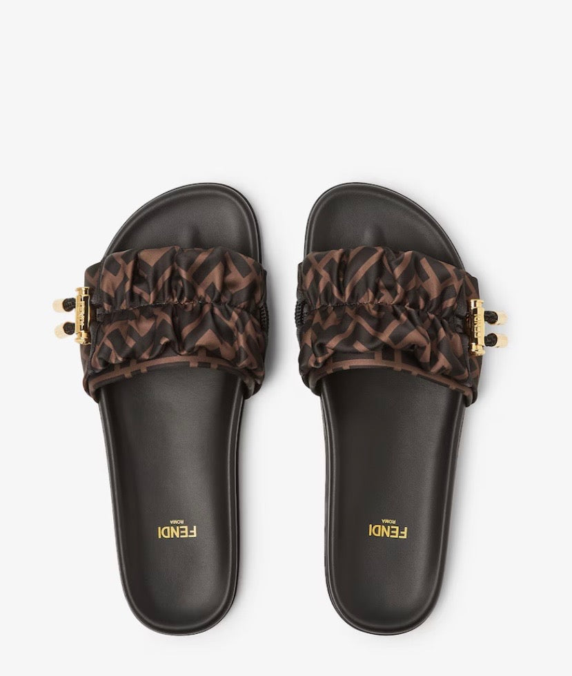 FENDI toggle-fastening FF-logo slides