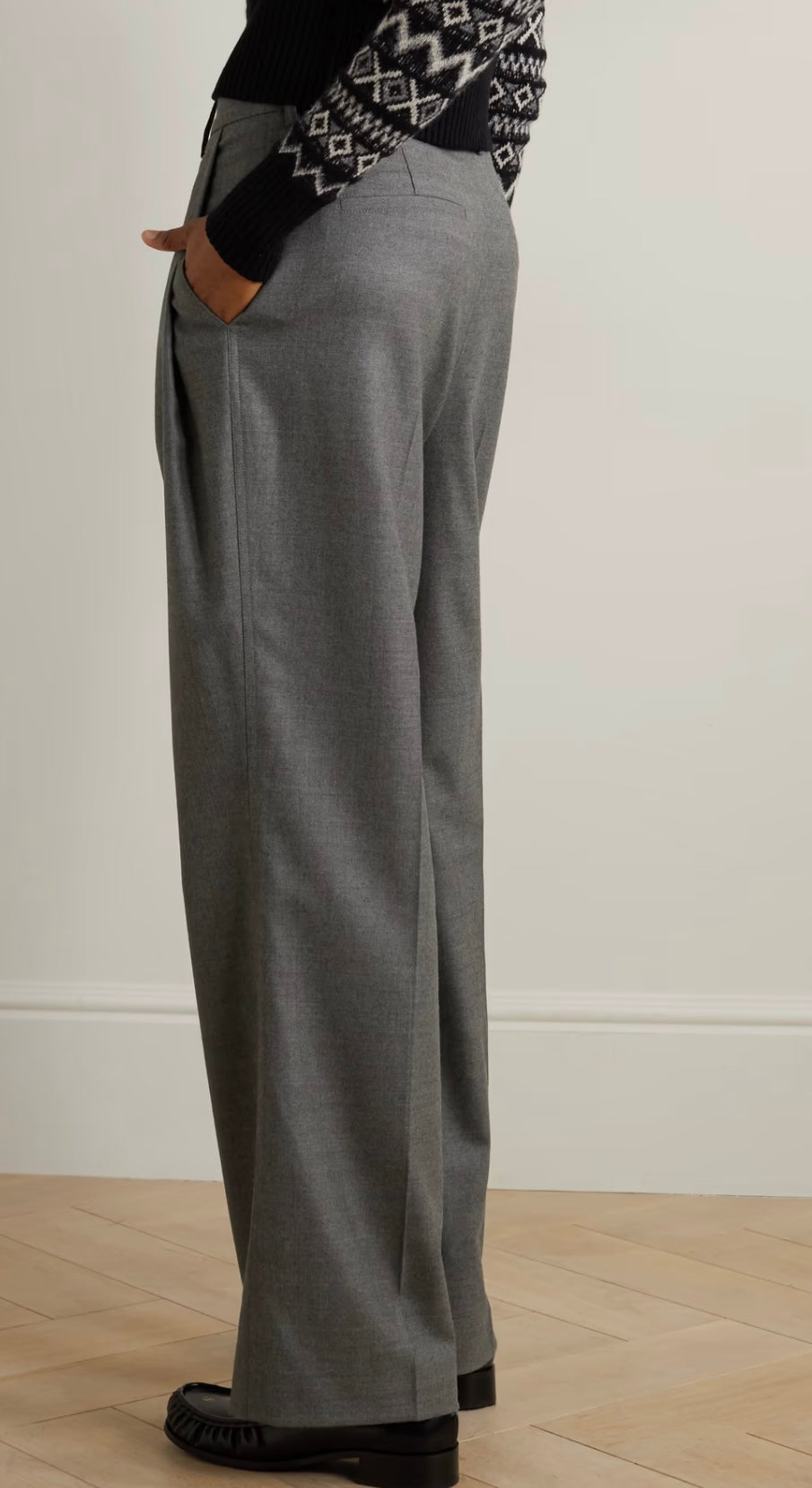 LOULOU STUDIO
Solo pleated wool-blend twill wide-leg pants