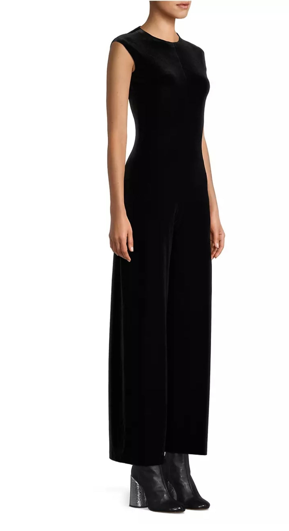 Norma Kamali - Wide Leg Velvet Jumpsuit