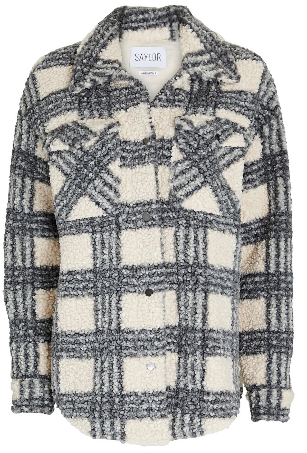 SAYLOR
Loria Plaid Fleece Shirt Jacket