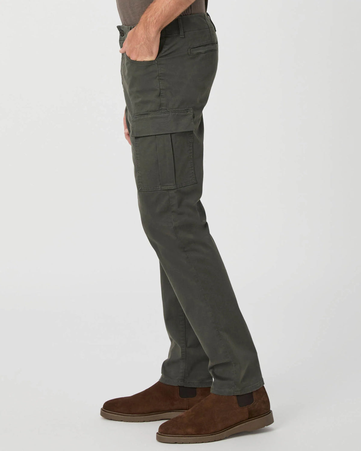 PAIGE dark green mens pants NWT Ronin cargo pant  shade shaded glen