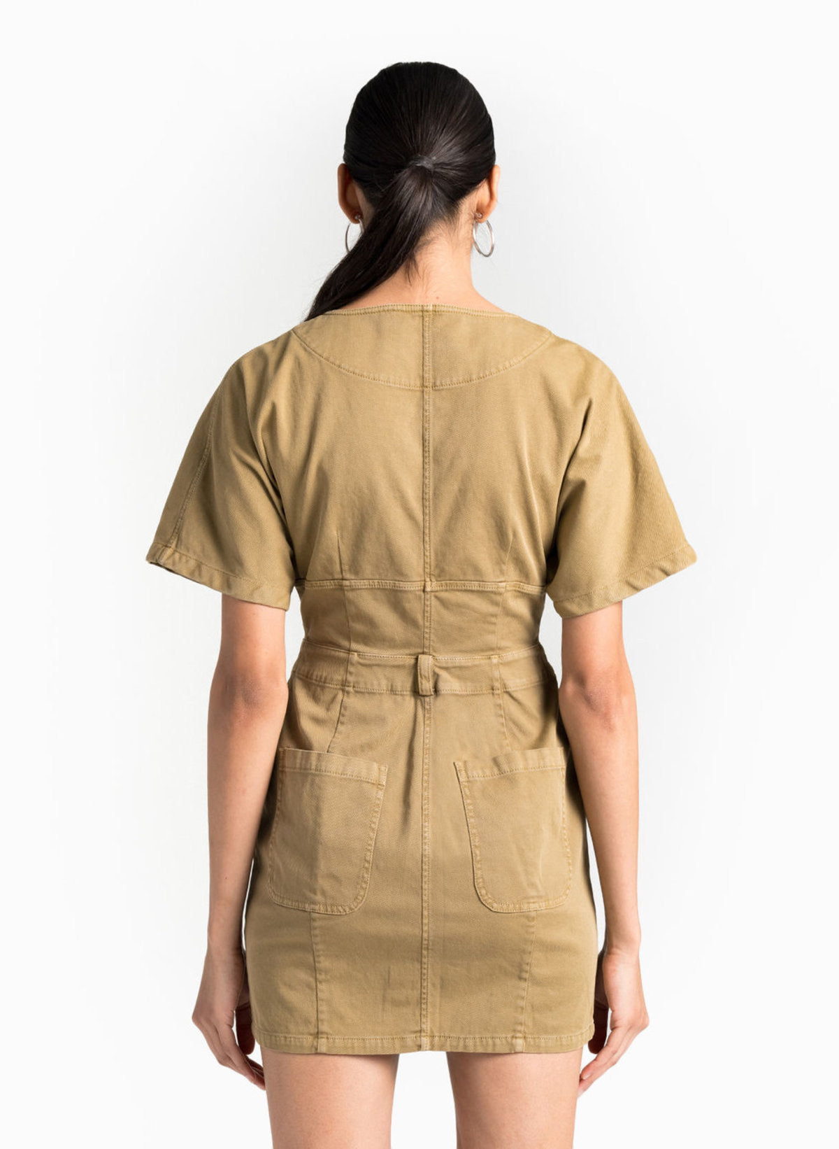 A.L.C. khaki green zip up tshirt dress
