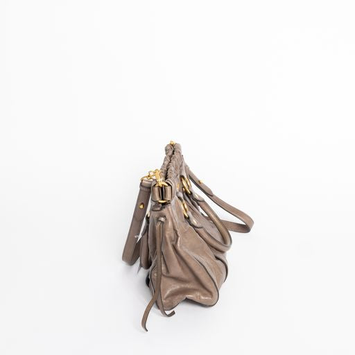 Miu Miu Pleated Leather Purse