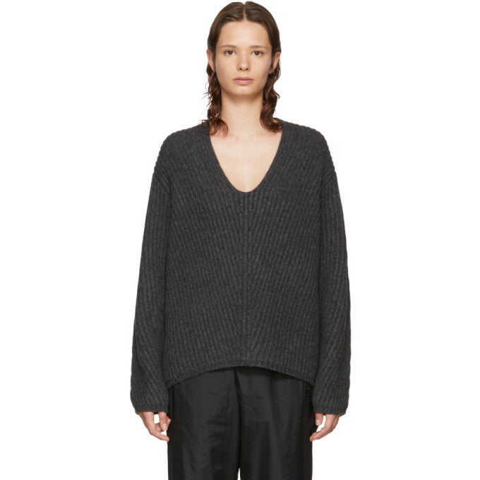 ACNE STUDIOS grey v neck sweater