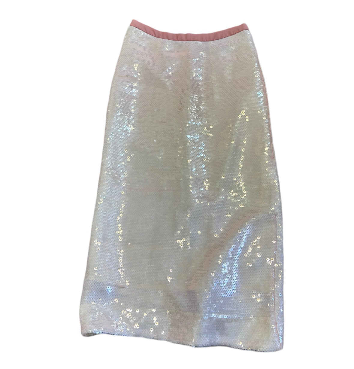 UNIQUE OFFICIAL pink sequin midi skirt