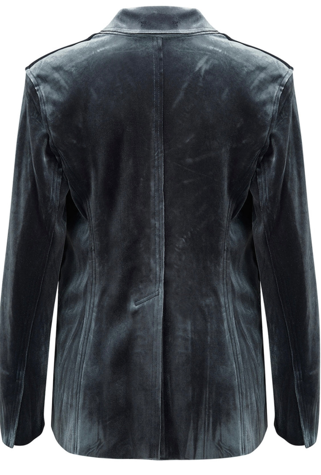 Norma Kamali
Velvet Single-Breasted Jacket, Pewter