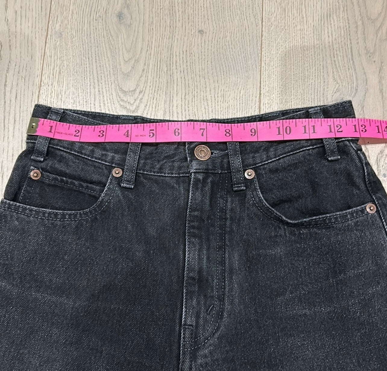 CELINE - Margaret High Waisted Straight-Cut Jeans Vintage Black