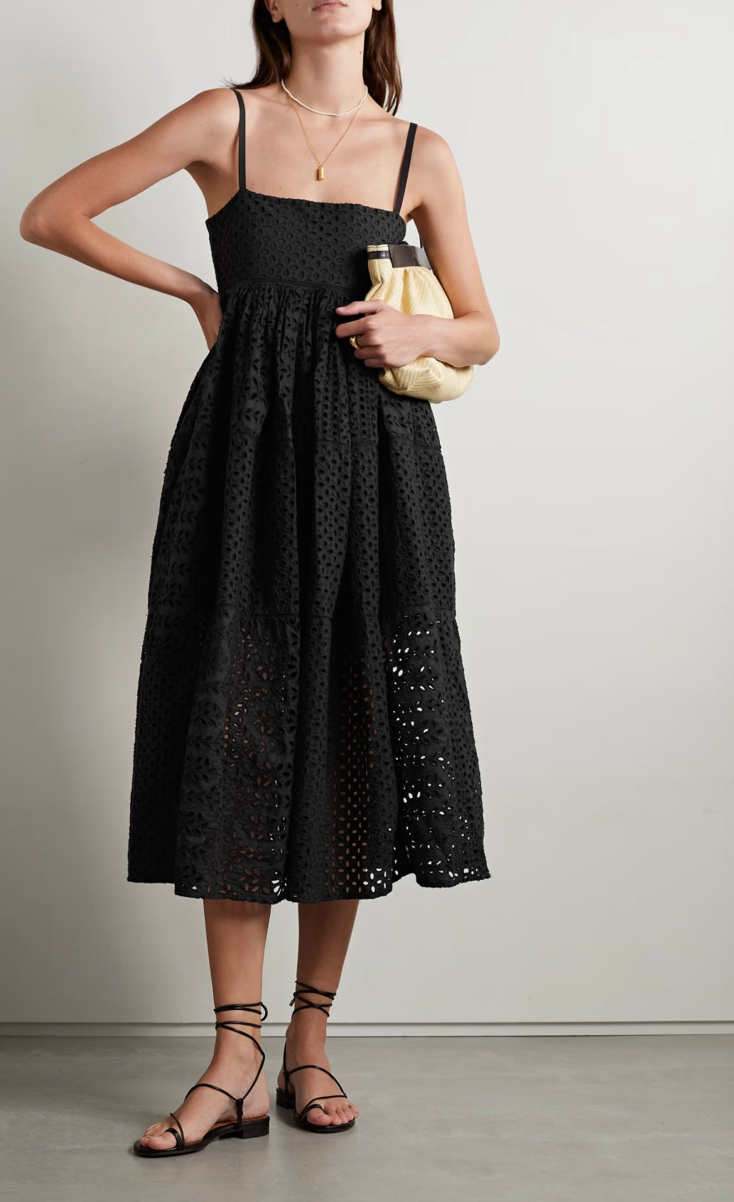 RHODE
Saachi Eyelet Midi Dress