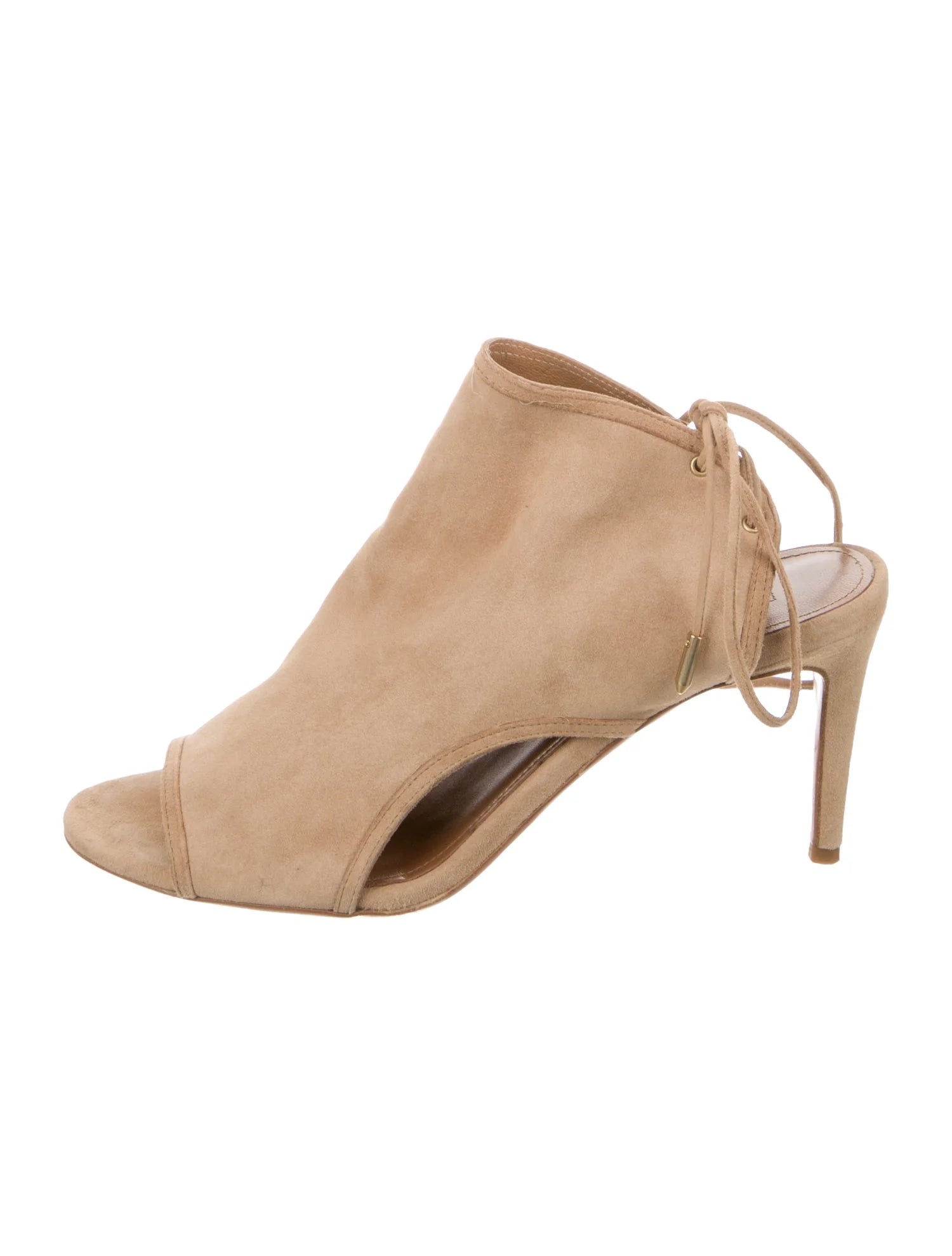 AQUAZZURA tan suede sandals