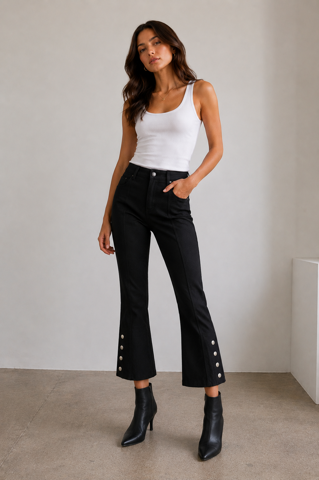 CINQ A SEPT black dress pant with buttons on ankle NWT Freya pant