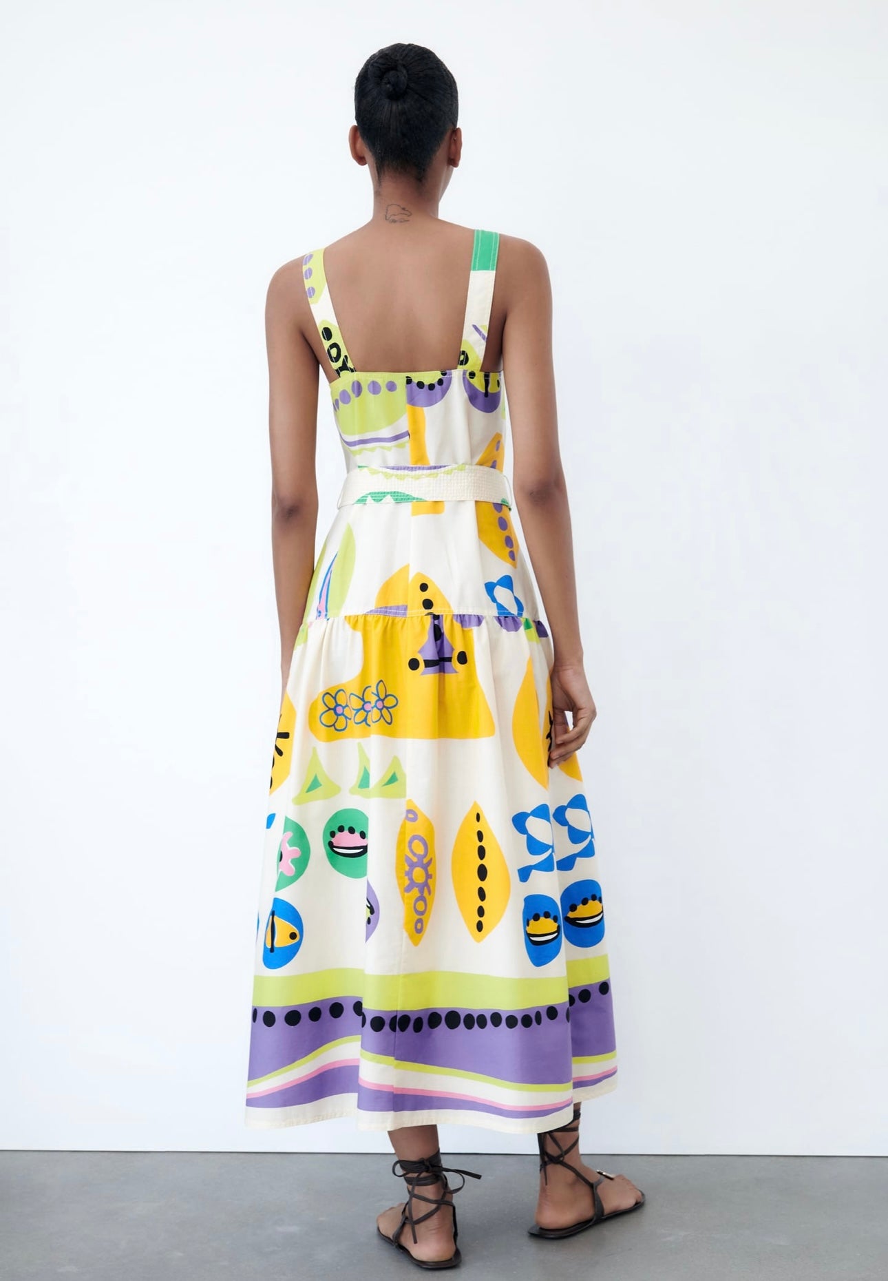 ZARA - Printed Midi Dress