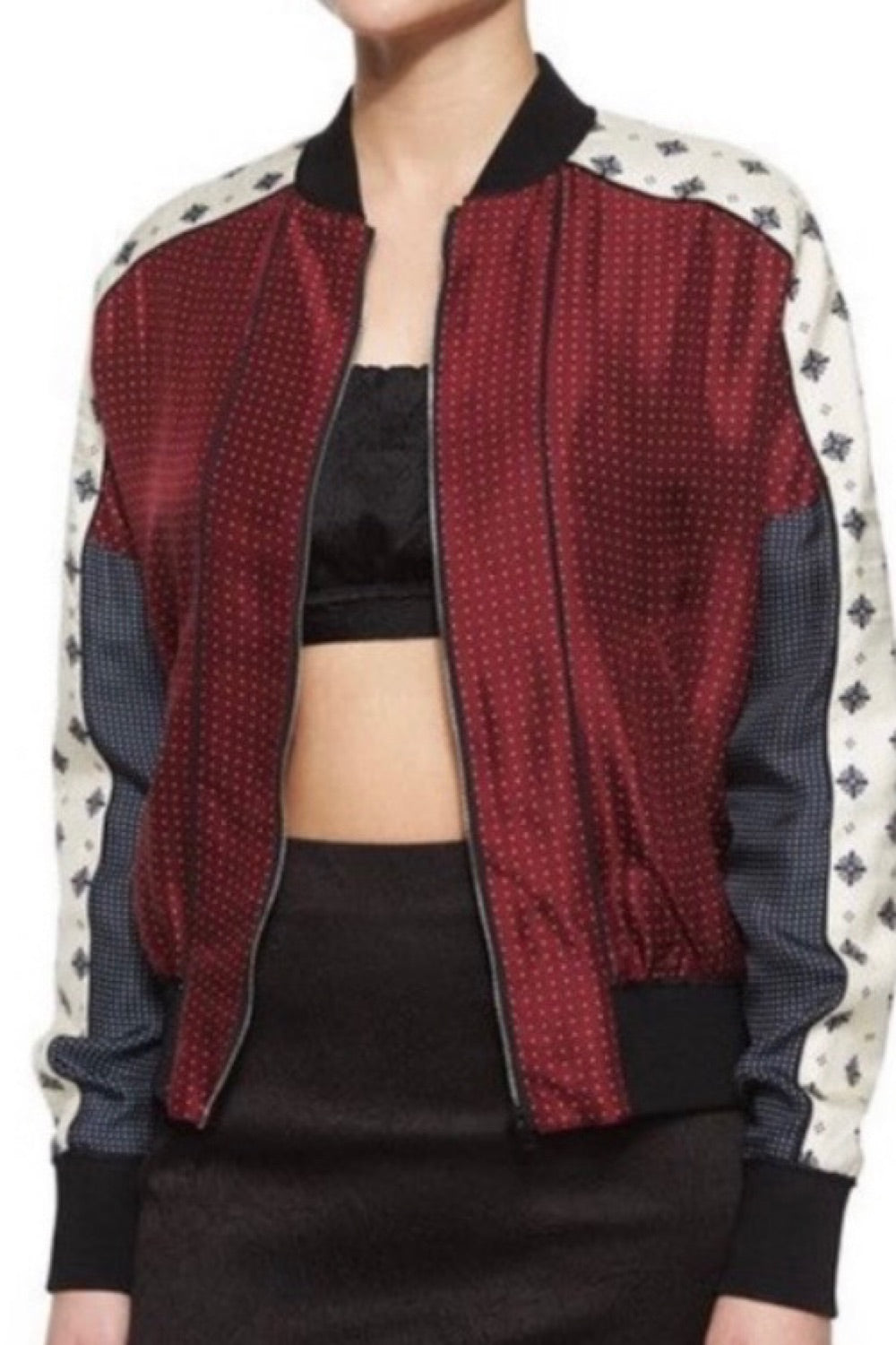 RAG & BONE silk patterned bomber