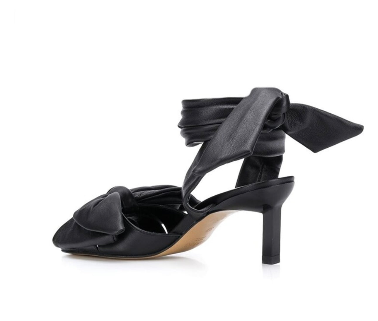 Ganni Bow Detail Kitten Heel Sandals