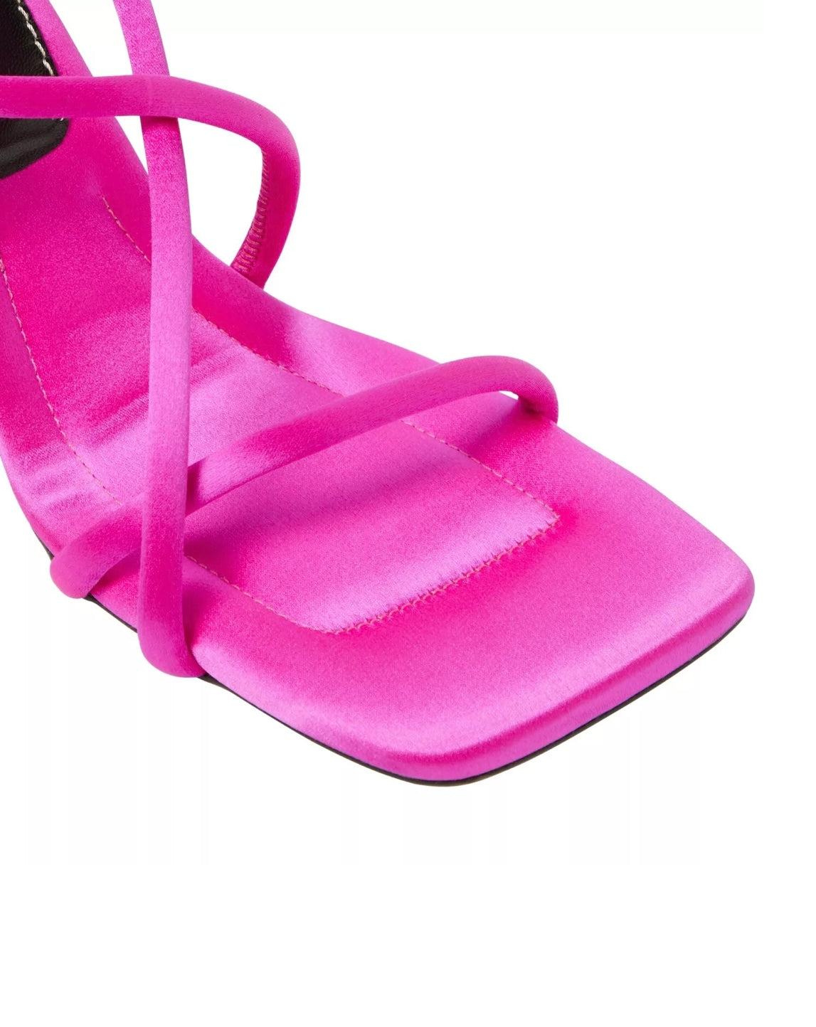 PROENZA SCHOULER - Raso Square Bright Pink Satin Heel Sandals