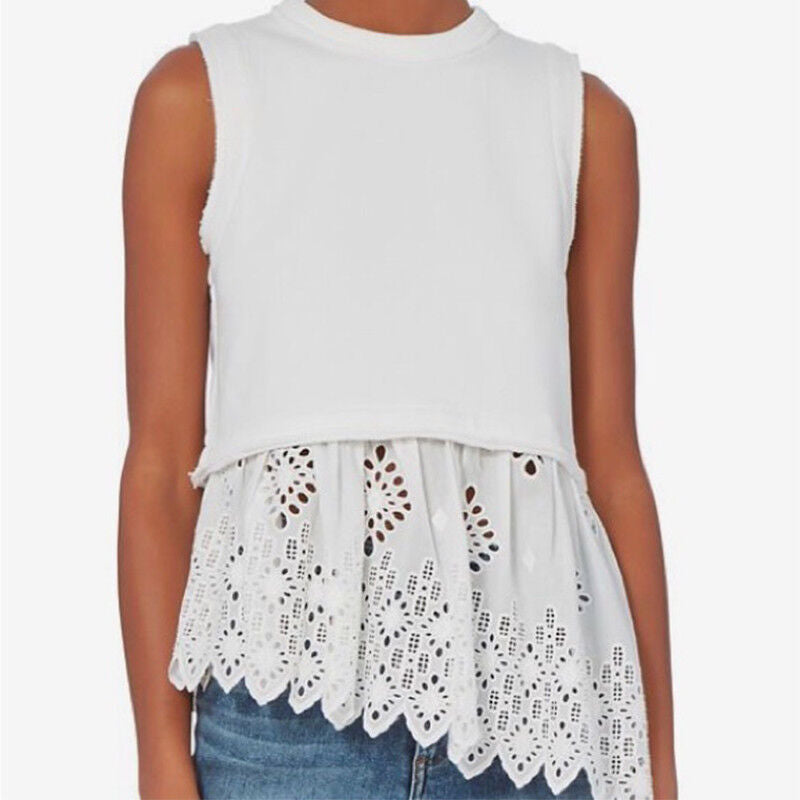 Sea NY Tank Top with Eyelet Layer