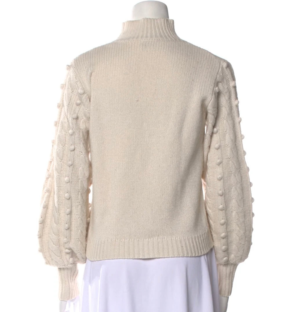 Autumn Cashmere Pom Pom Sleeve Sweater