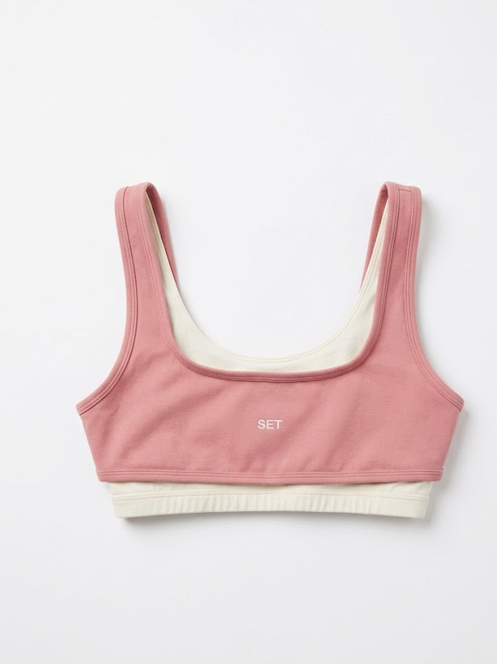 SET ACTIVE pink, white leggings, shorts, bra set