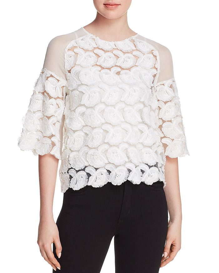 Maje Floral Sheer Blouse