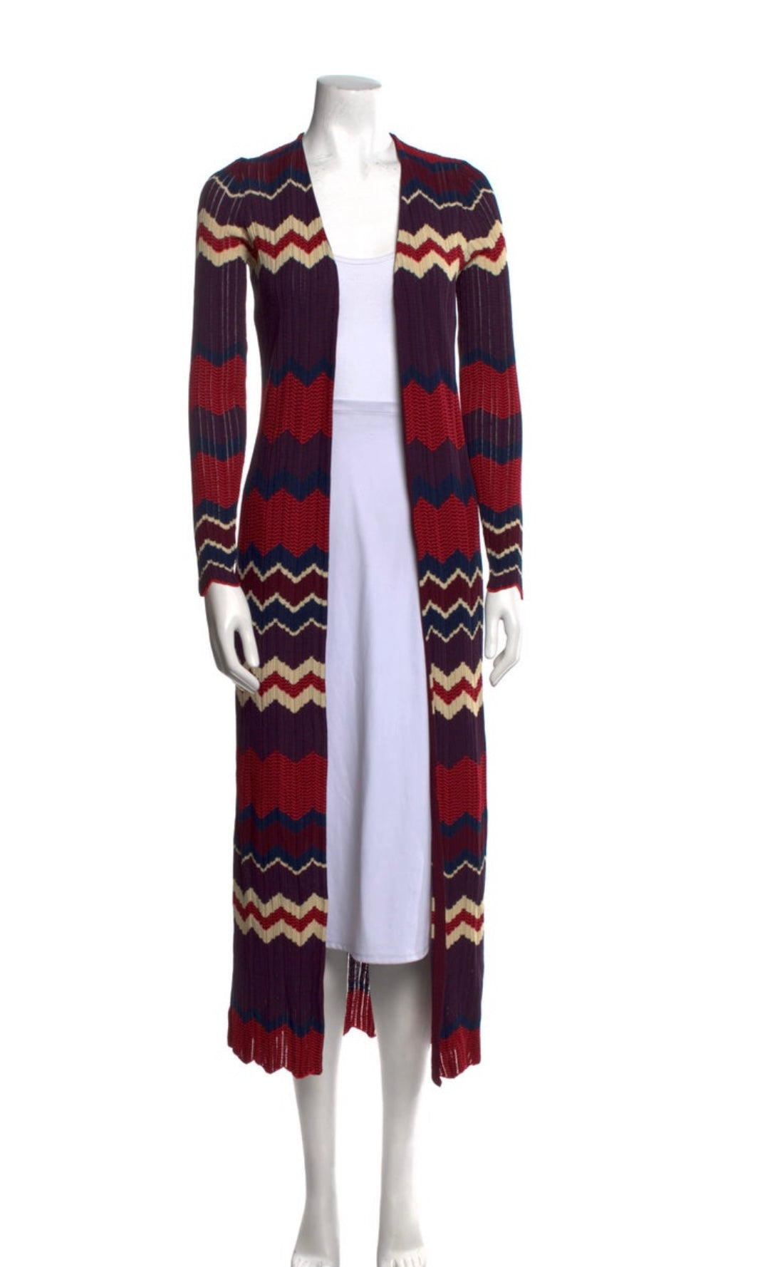 RONNY KOBO - CHEVRON STRIPED LONG CARDI