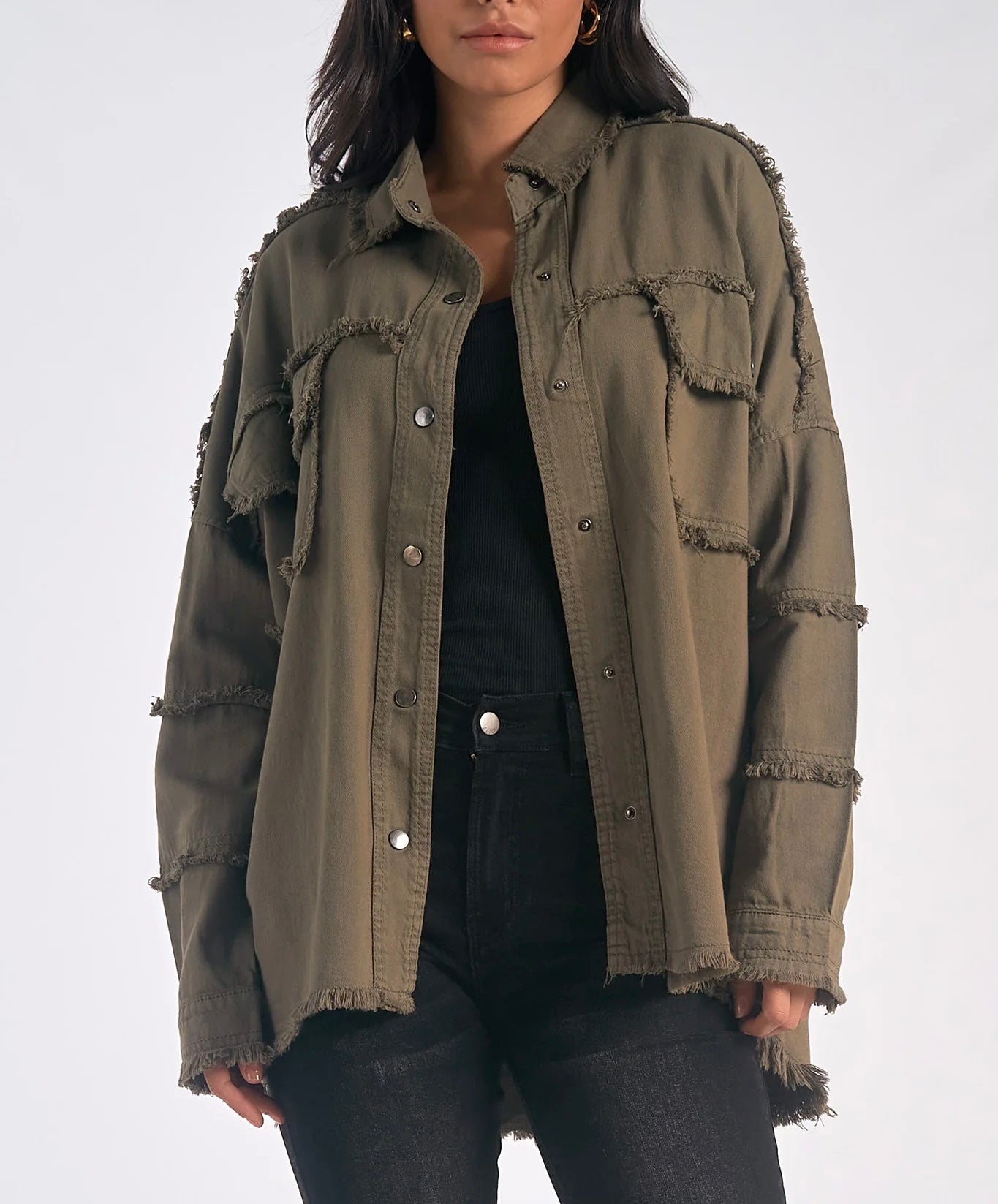 Elan Button Up Jacket “All You Need is Love”