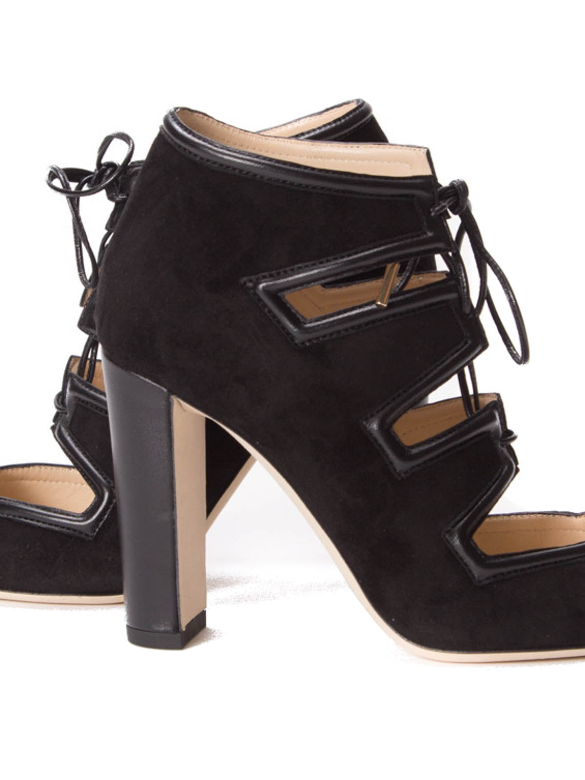 JIMMY CHOO black suede lace up shoes