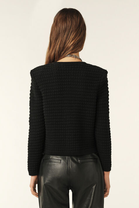 BA&SH black crochet cardi jacket