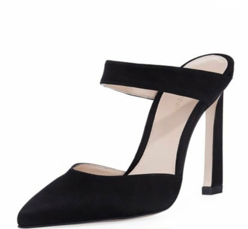 Stuart Weitzman Suede Mule Heels